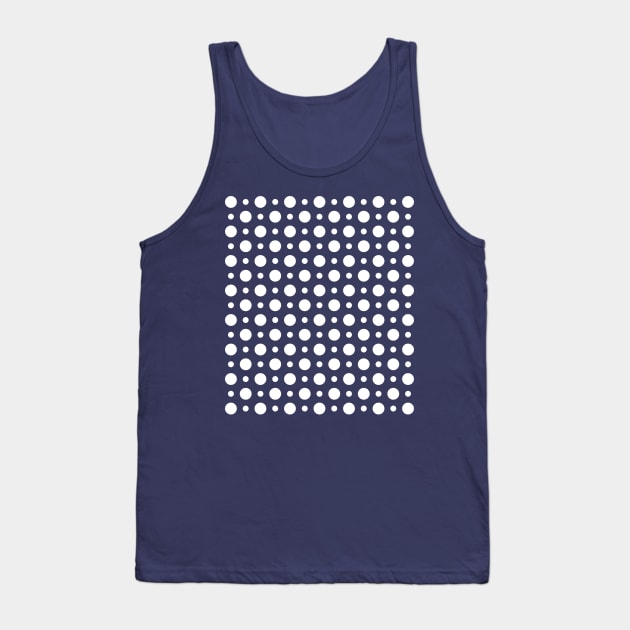 Simple White Dots Pattern Tank Top by craftydesigns